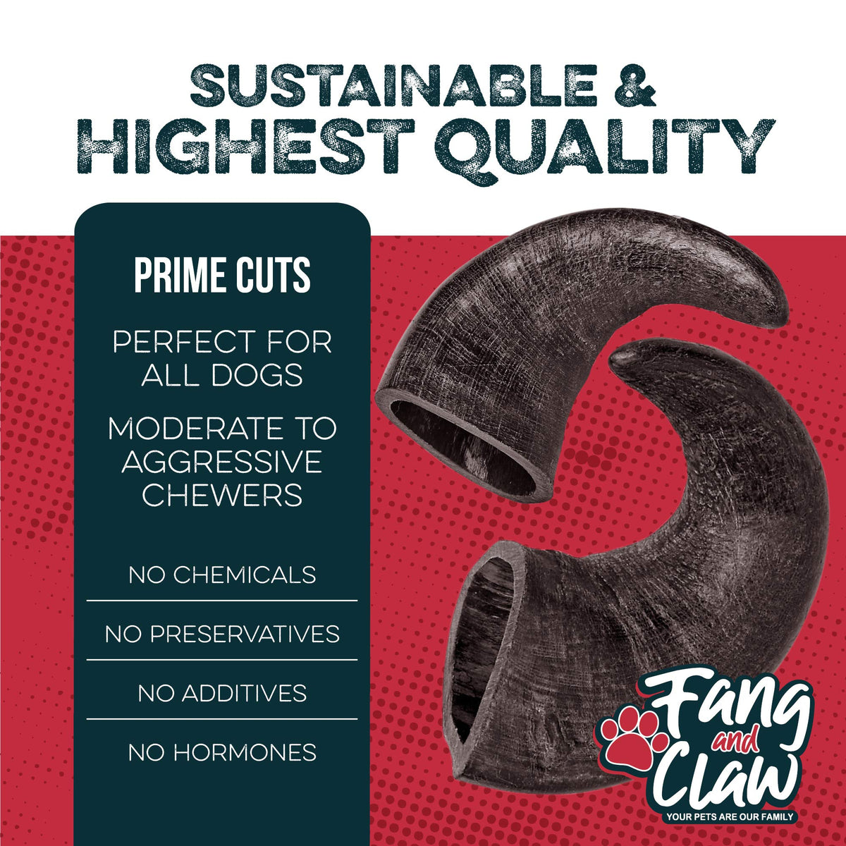 4 Pack Large 8-Inch Dog Horn Chews L3544