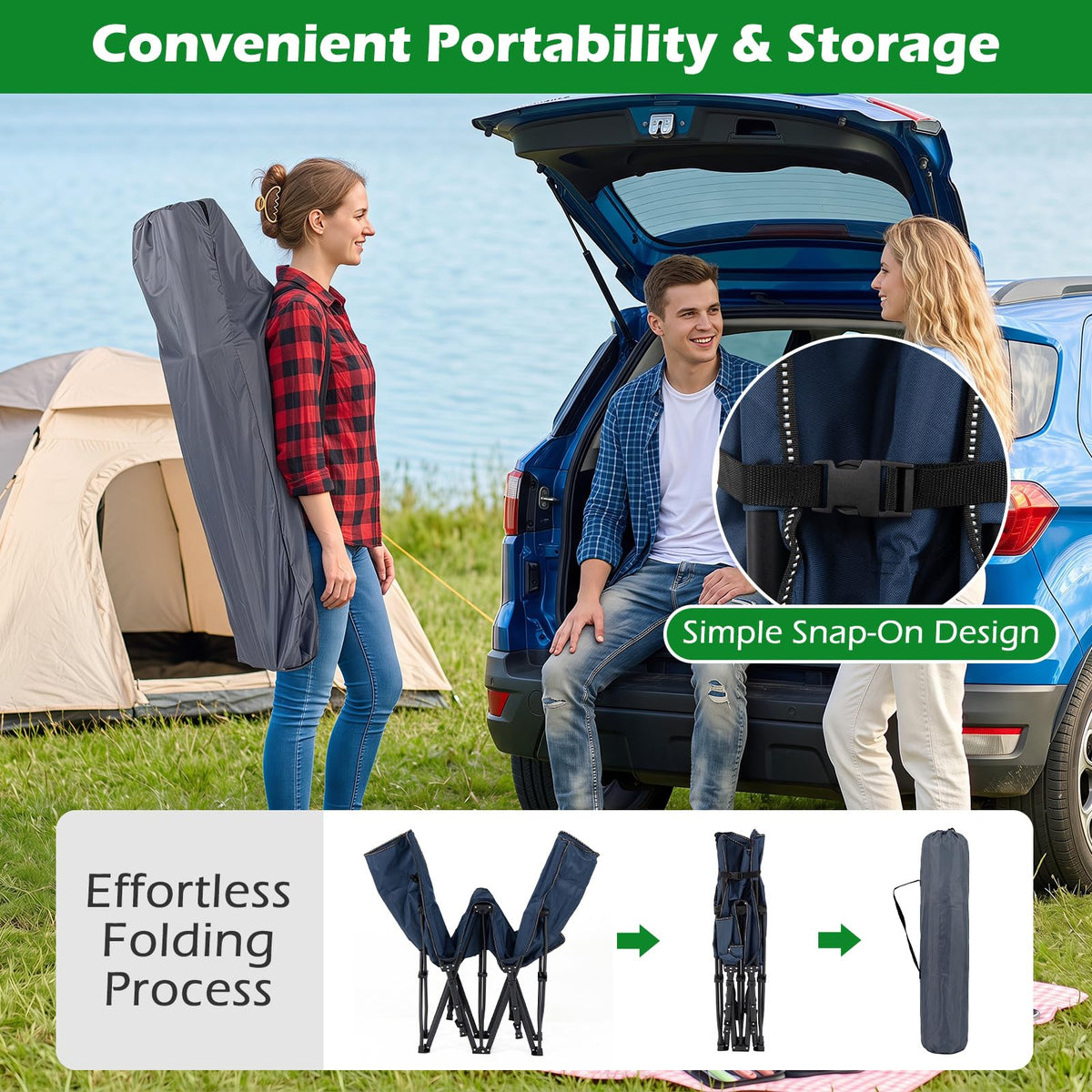 Camping Cot with Padded Mat H525