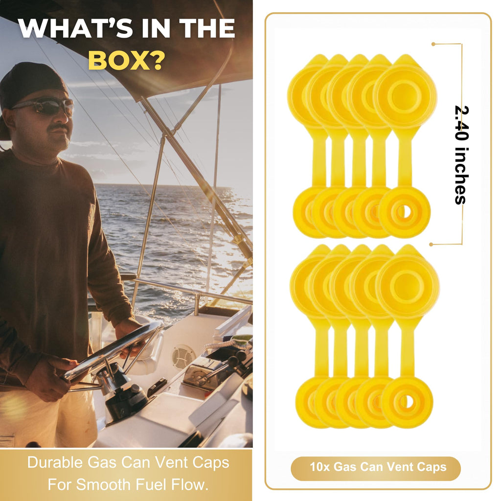 Yellow Plastic Gas Can Vent Caps B317197