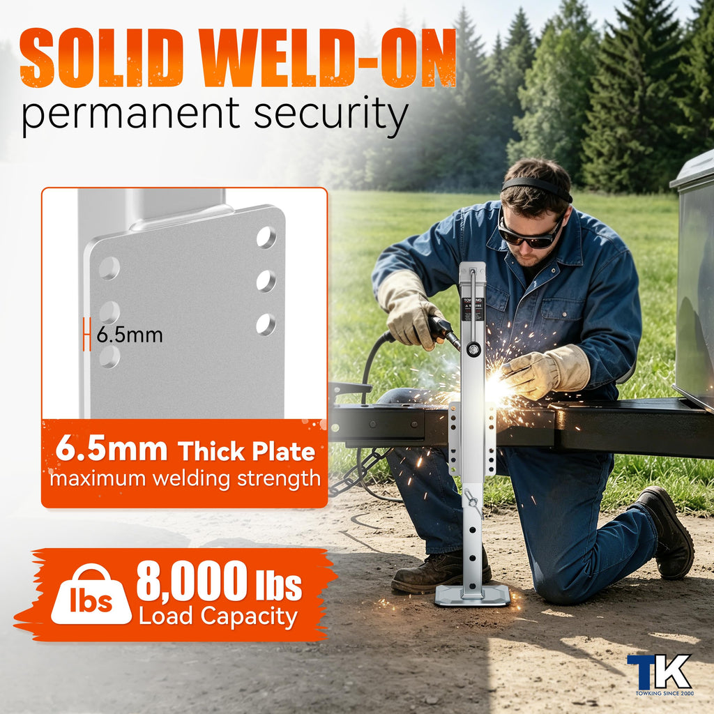 Square Trailer Jack, 15" Lift, Heavy Duty Swivel T122491