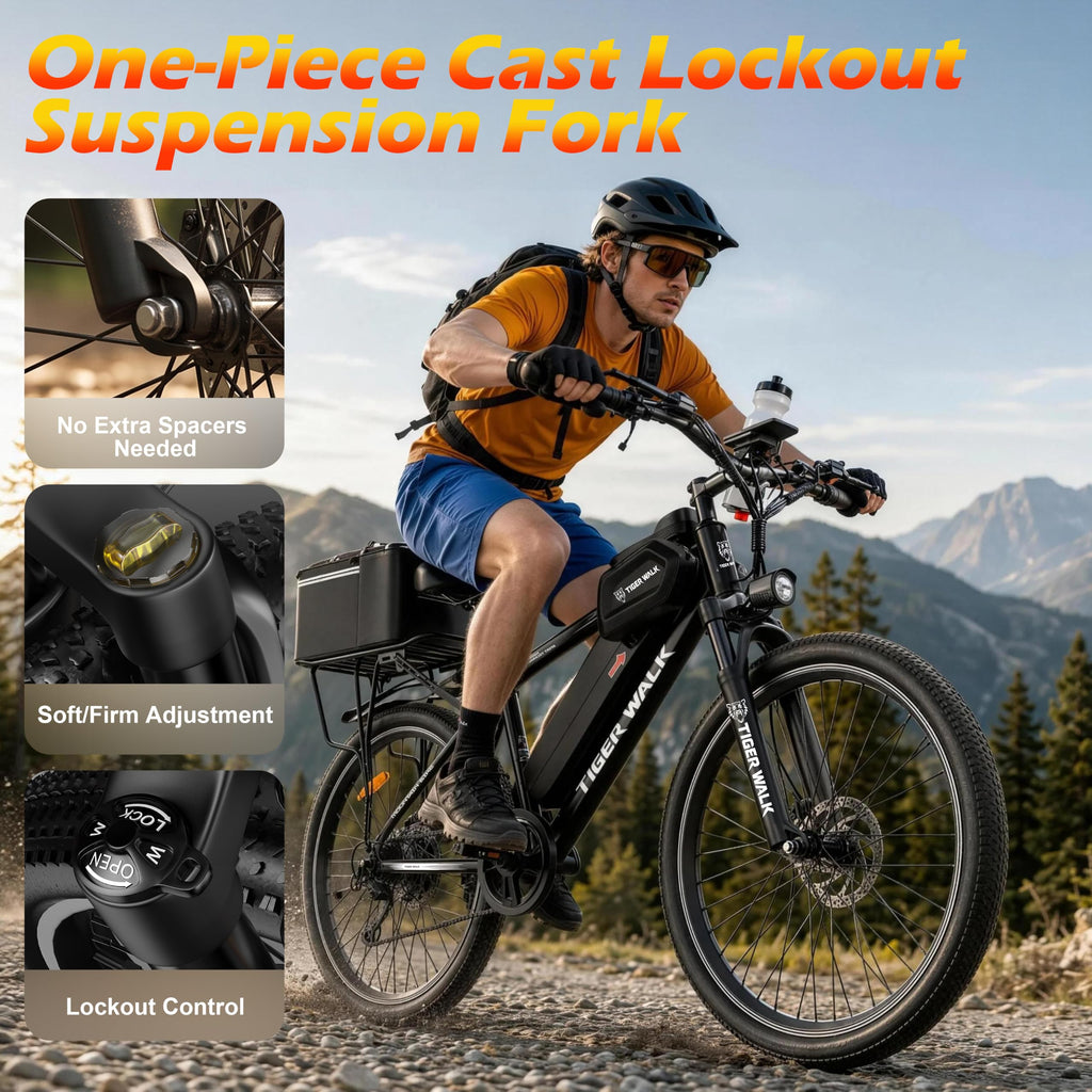 26" Electric Mountain Bike 48V 10Ah 7-Speed E418