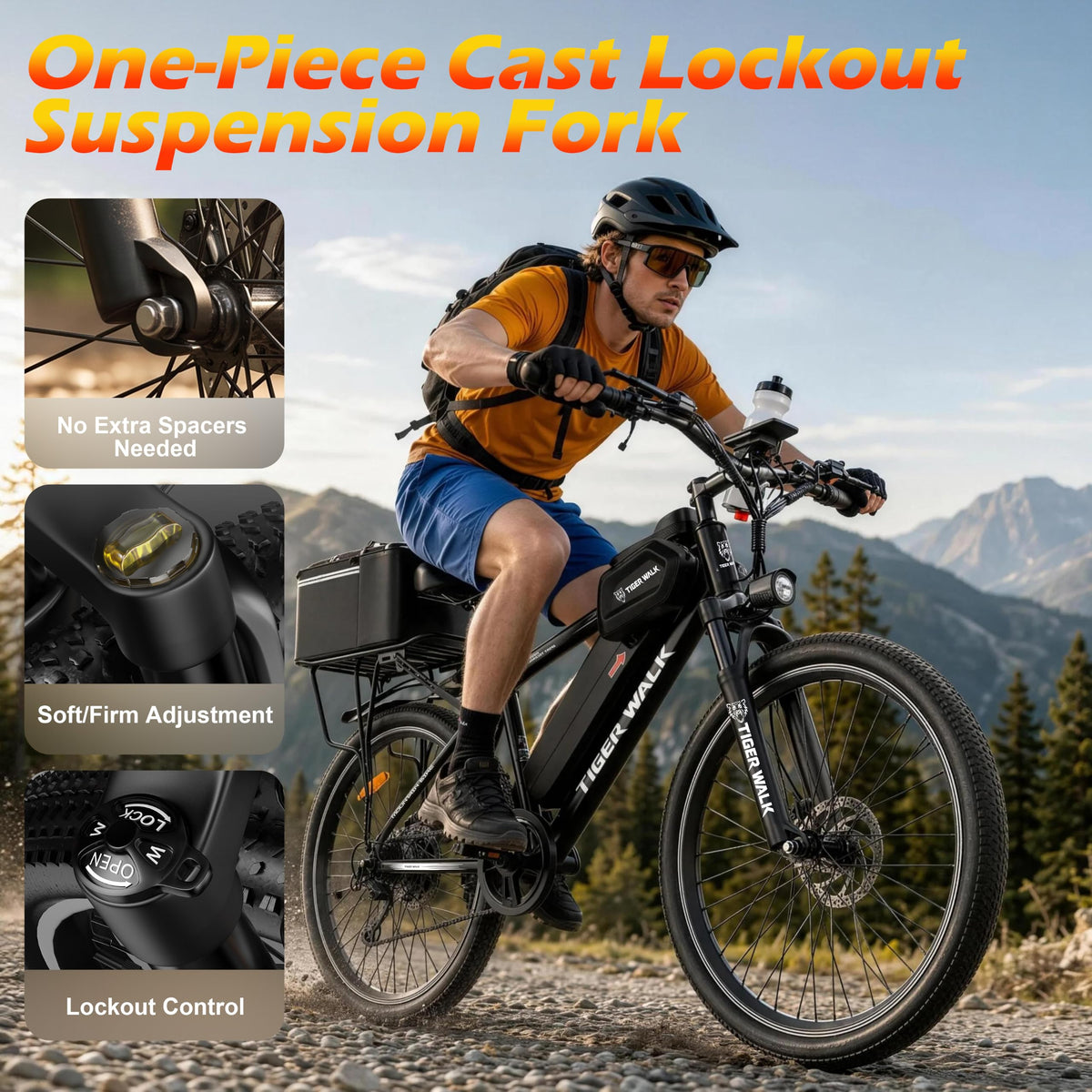 26" Electric Mountain Bike 48V 10Ah 7-Speed E418