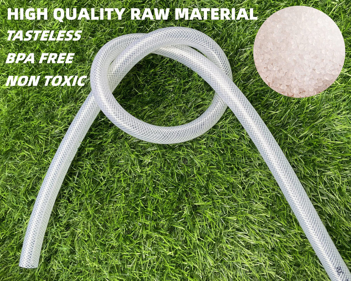 1" OD 100Ft Braided Clear PVC Vinyl Tubing K63489