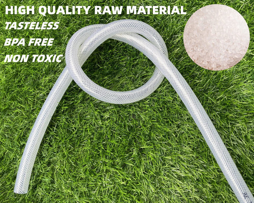 1" OD 100Ft Braided Clear PVC Vinyl Tubing K63489