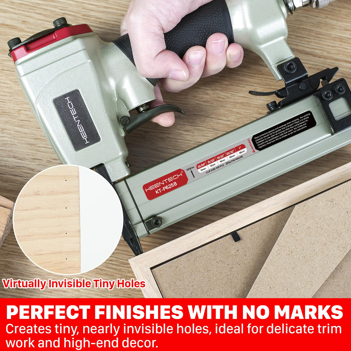 Pneumatic Pin Nailer 23 Gauge with 2160pcs Pin Nails I398397