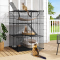 3-Tier Metal Cat Cage Indoor Enclosure Z63733